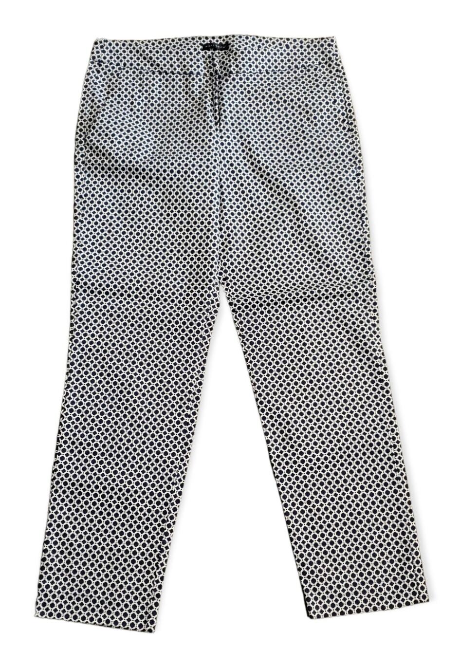 Willi Smith Navy Blue Geometric Pattern Pants / Slacks | Women's Size 10